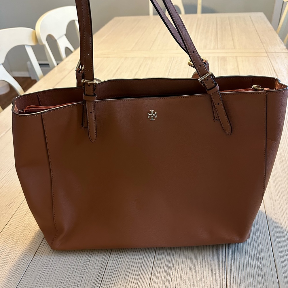 Gently Used Tory Burch Cognac Tote Bag